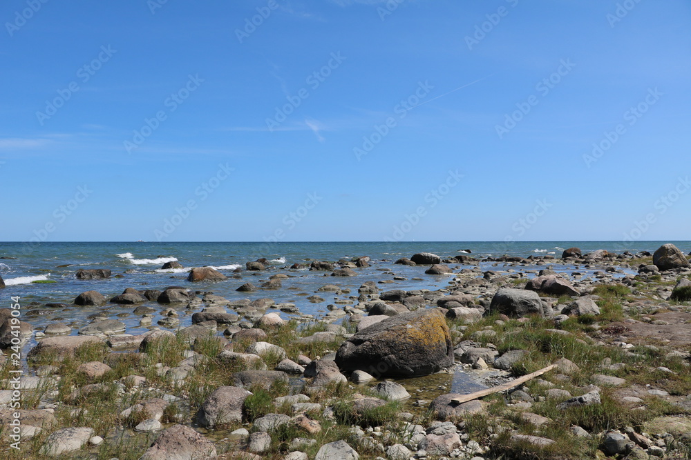 Fototapeta premium Holidays at Cape Arkona Island Rügen the Wittow and Hohe Dielen, Germany Baltic Sea 