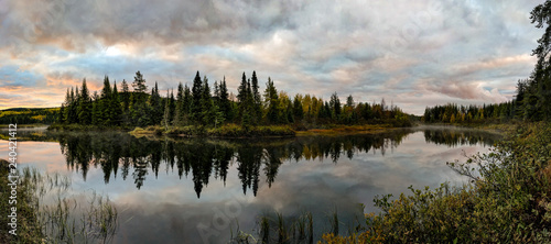 Beautilful landscape from north of Canada at the end of automn