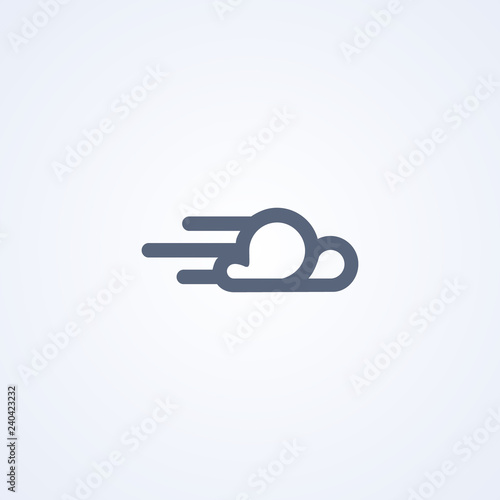 Wind, clouds , vector best line icon