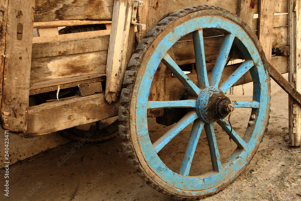 old wooden wheel