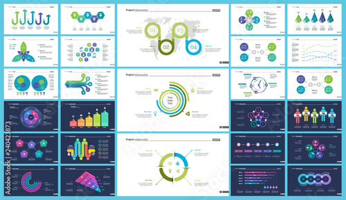 Creative business infographic design for startup concept. Can be used for business project, annual report, web design. Option chart, process chart, organizational chart, donut diagram, flowchart