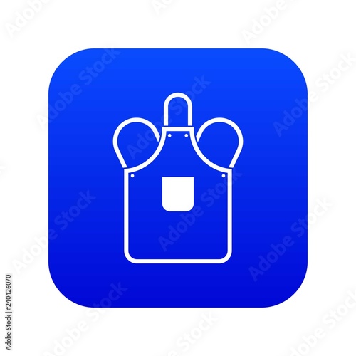 Blacksmiths apron icon digital blue for any design isolated on white vector illustration
