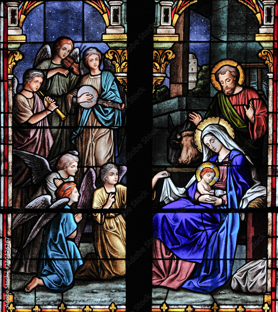 Fototapeta premium Nativity of Jesus, Notre Dame du Sacre Couer