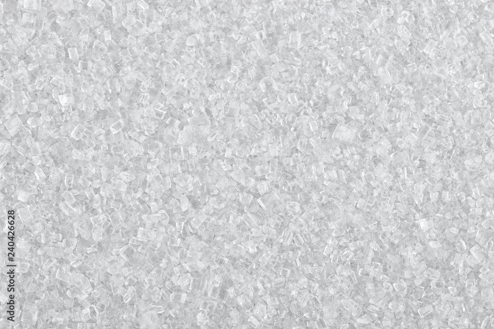sugar texture, white sugar crystals close-up, macro