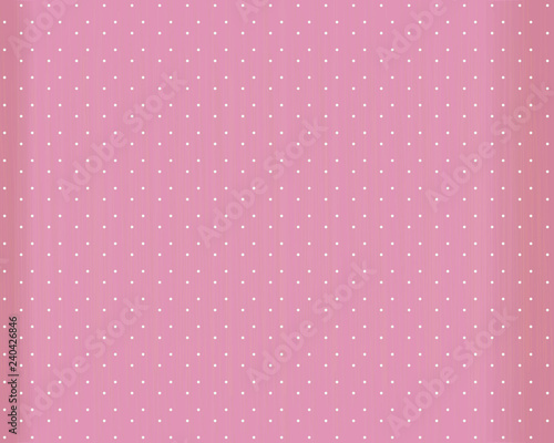 Pink retro vector background with white round dots, scuffles and edges in the shade.