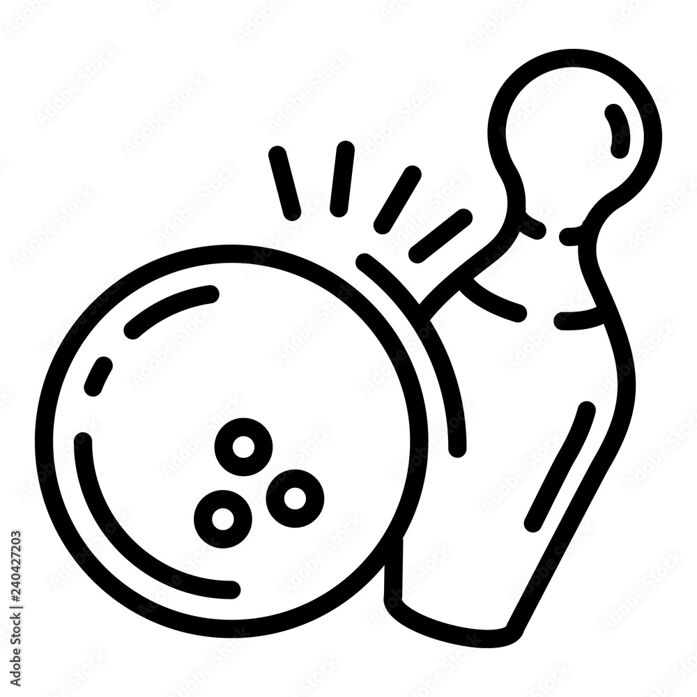 Fototapeta premium Strike shot icon. Outline strike shot vector icon for web design isolated on white background