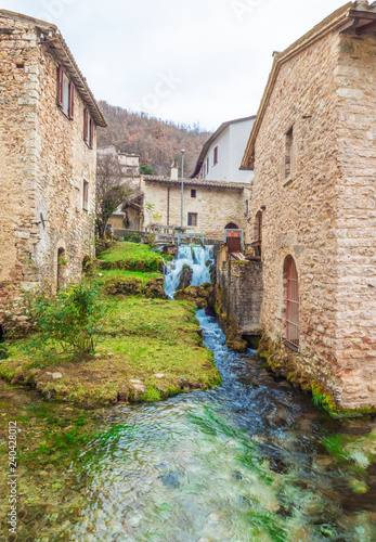 Fototapeta Naklejka Na Ścianę i Meble -  Rasiglia (Italy) - A very little stone town in the heart of Umbria region, named 