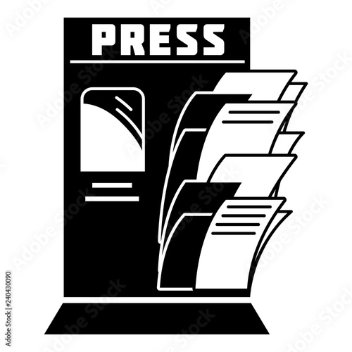 Press vending machine icon. Simple illustration of press vending machine vector icon for web design isolated on white background