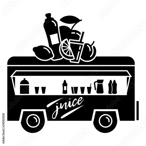 Trailer juice shop icon. Simple illustration of trailer juice shop vector icon for web design isolated on white background