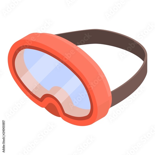 Diving mask icon. Isometric of diving mask vector icon for web design isolated on white background