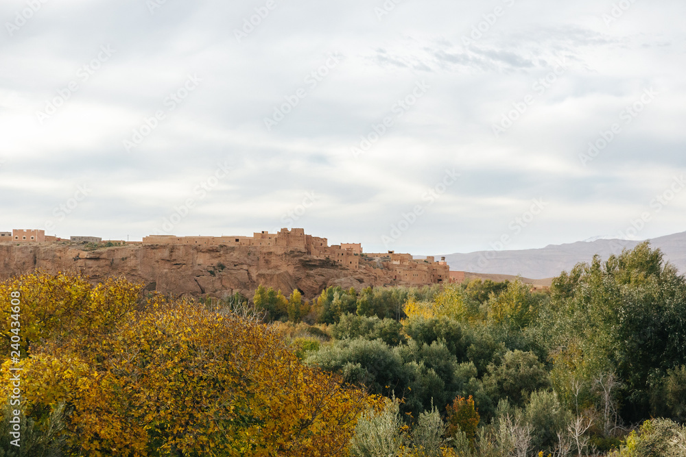 old buildings and landscape in rural Morocco