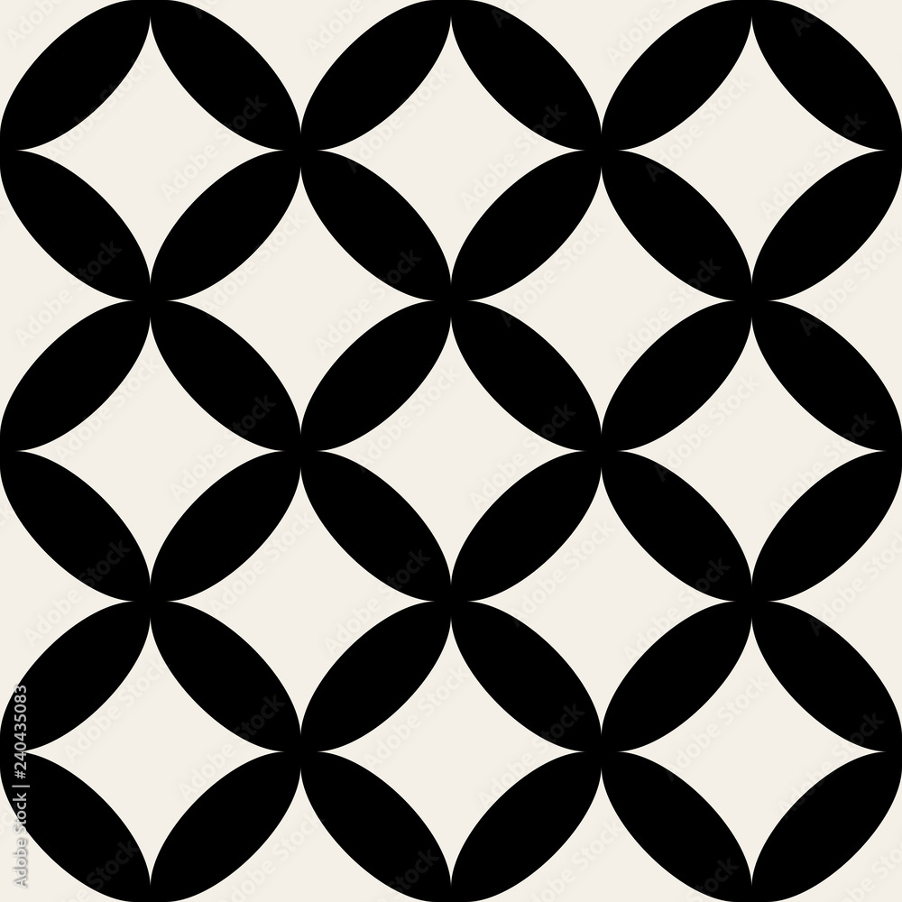 Seamless geometric pattern of circles on a beige background. Simple geo pattern. Clothing fabric print, wrap paper textile.