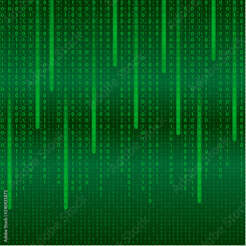 Matrix abstract tech background with binary code