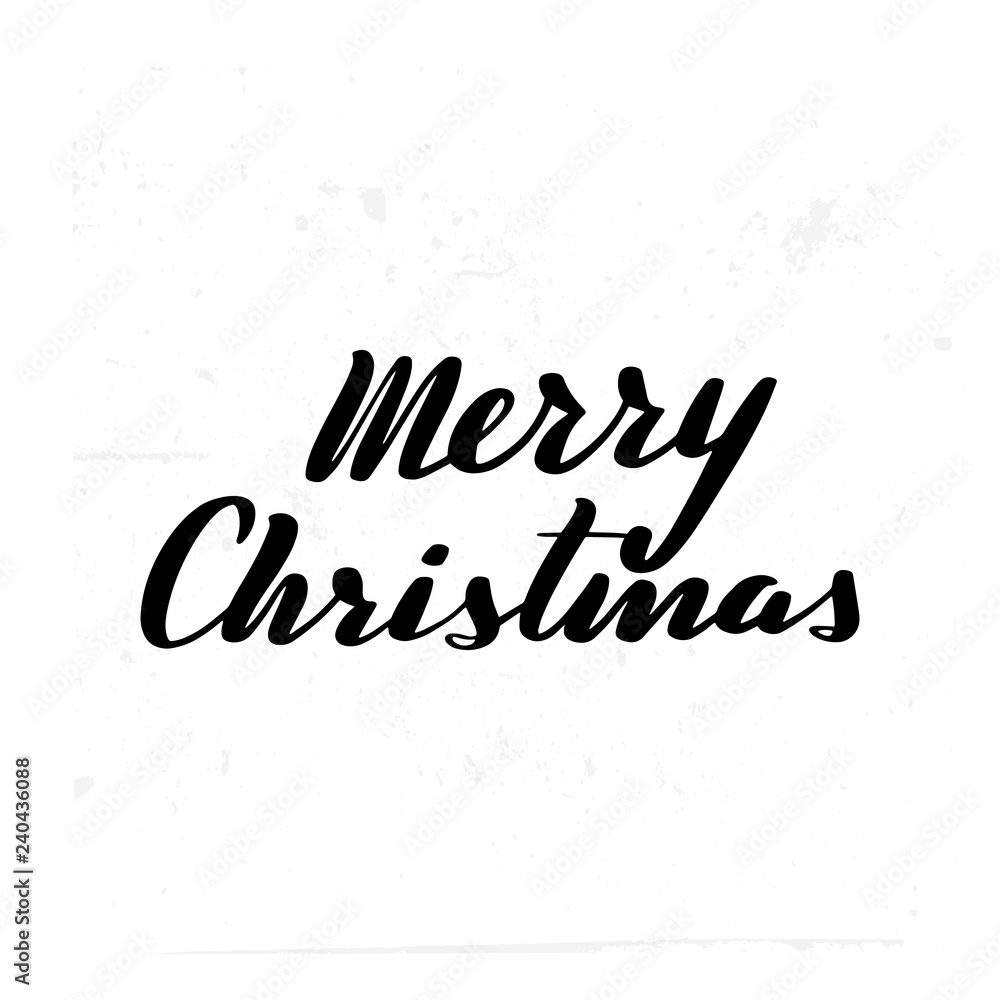 Merry christmas brush hand lettering,