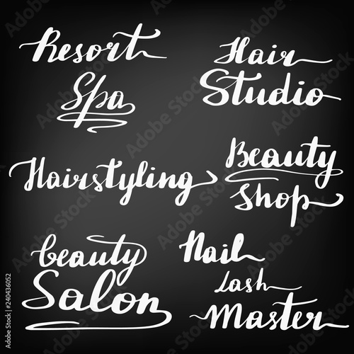 A set of beautiful lettering