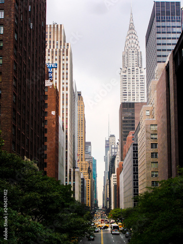 New York  USA - August 14  2012  Quiet traffic on the streets of New York during the summer