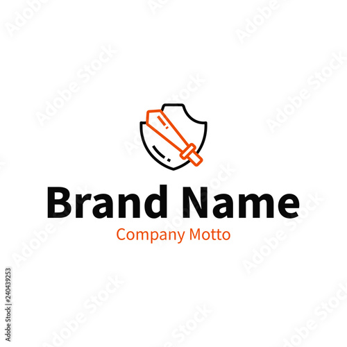 archade game brand logo design concept, vector illustration photo