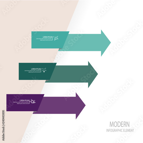 modern infographic banner arrow template element
