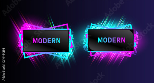 Modern banner frame collection design for your business, marketing price tag. vector illustration.