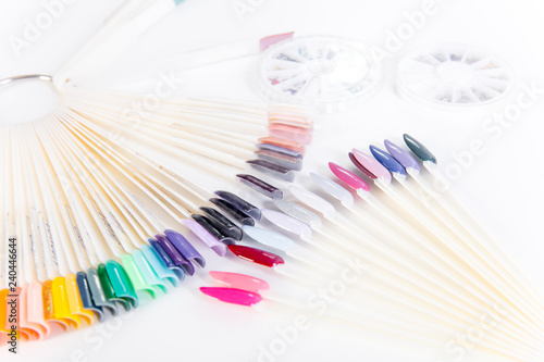 atrificial nail tips in a beauty shop