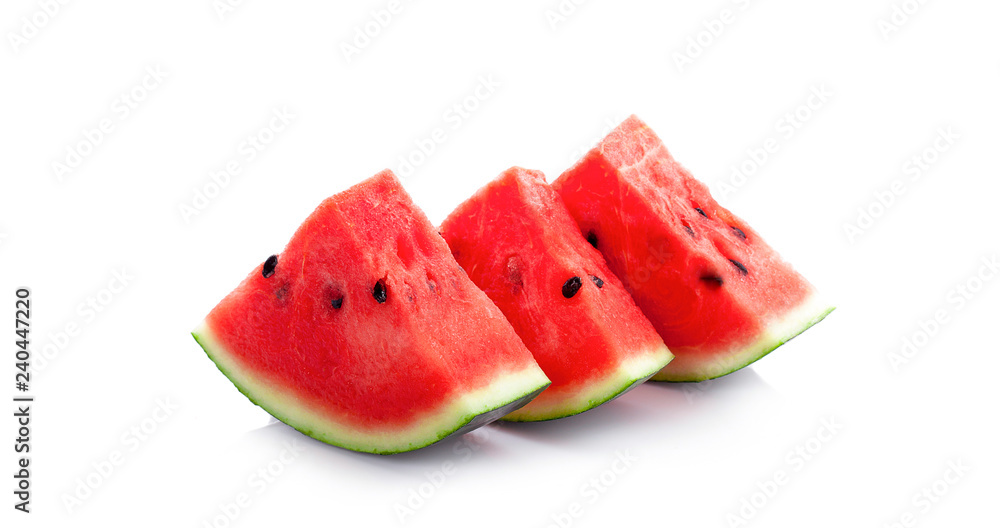 Sliced ripe watermelon isolated on white background Sliced ripe watermelon isolated on white background