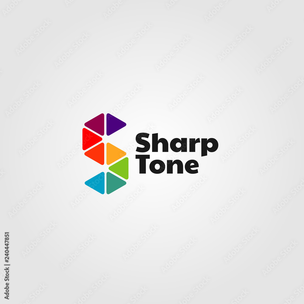Colorful Geometri Triangle S Letter Logo Sign Symbol Icon Colorful Geometri Triangle S Letter Logo Sign Symbol Icon