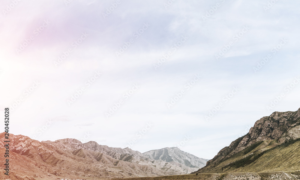 Summer colourful mountain landscape.