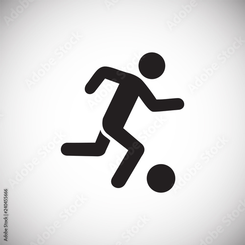 Soccer player icon on white background for graphic and web design, Modern simple vector sign. Internet concept. Trendy symbol for website design web button or mobile app