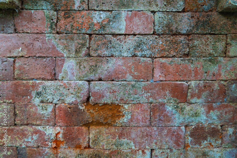 Old Red Brick Wall, texture, background Old Red Brick Wall, texture, background