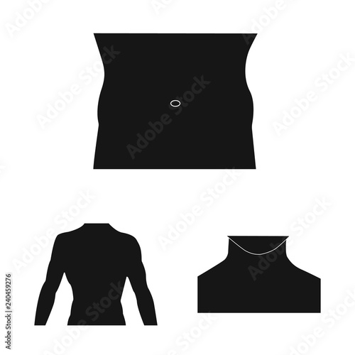 Vector design of human and part icon. Collection of human and woman vector icon for stock.