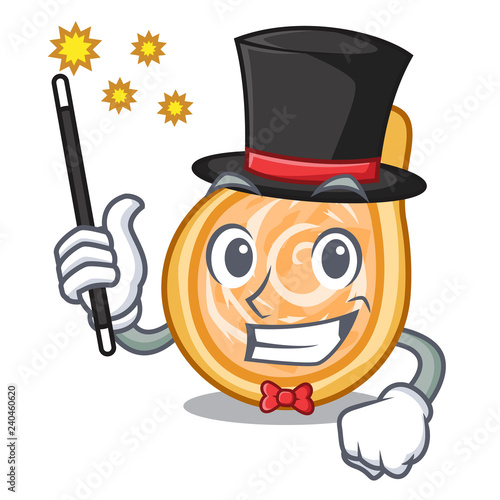 Magician chicken coxinha in shape a cartoon