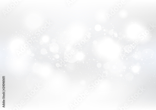 White abstract background, Christmas and new year, winter, snow, seasonal holiday celebration vector illustration