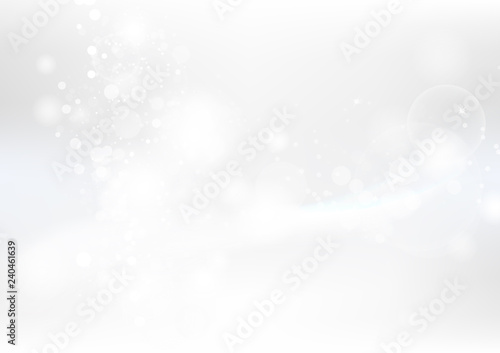 White abstract background, elegant luxury, stars and particles scatter blinking sparkle fantasy seasonal holiday celebration vector illustration