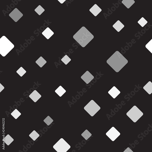 Gray rounded diamond pattern. Seamless vector