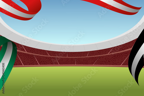 Vector illustration of the football arena