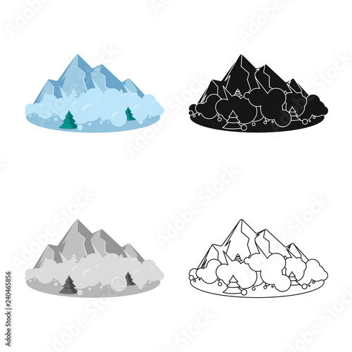 Vector design of natural and disaster symbol. Set of natural and risk stock vector illustration.