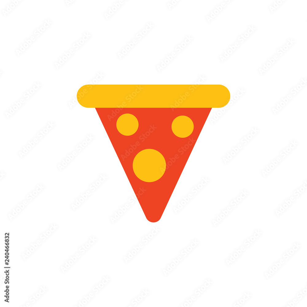 cute triangle pizza shape symbol vector cute triangle pizza shape symbol vector