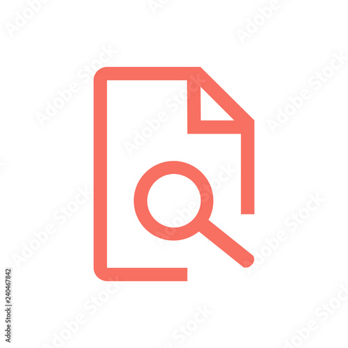 Line icon preview document isolated on white background. Vector illustration.