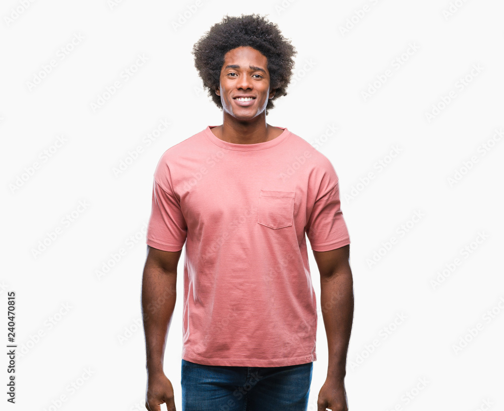 Afro american man over isolated background with a happy and cool smile on face. Lucky person. Afro american man over isolated background with a happy and cool smile on face. Lucky person.