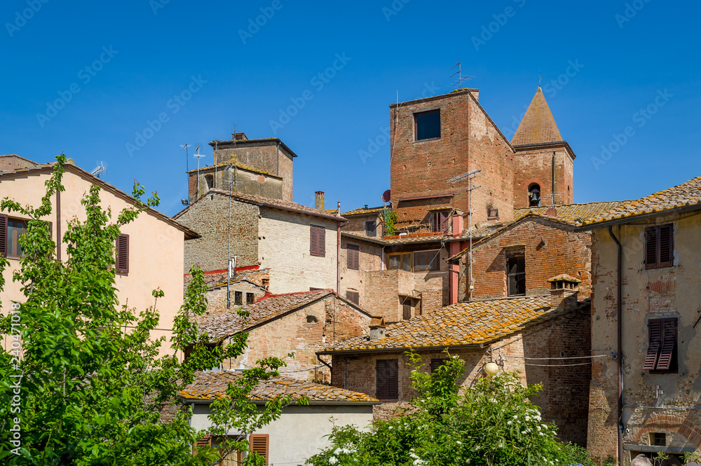 Historic buildings and towers of Certaldo old town