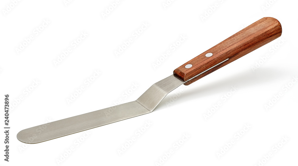 Professional chocolate spatula isolated on white background including clipping path Professional chocolate spatula isolated on white background including clipping path