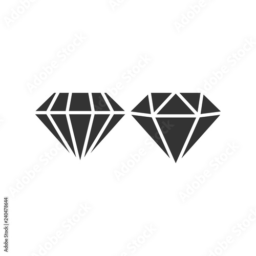 Black glyph diamond icon set. Diamond vector isolated icons.