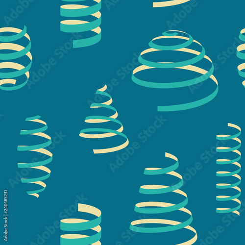 Seamless pattern with coil Springs for your design