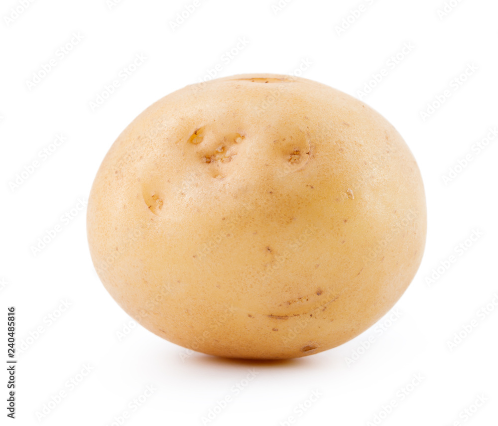 raw yellow potato isolated on white background raw yellow potato isolated on white background
