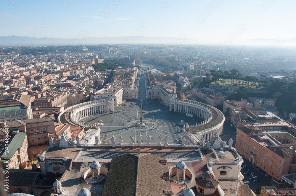 St. Peter's square in Vatican, Rome, Italy
