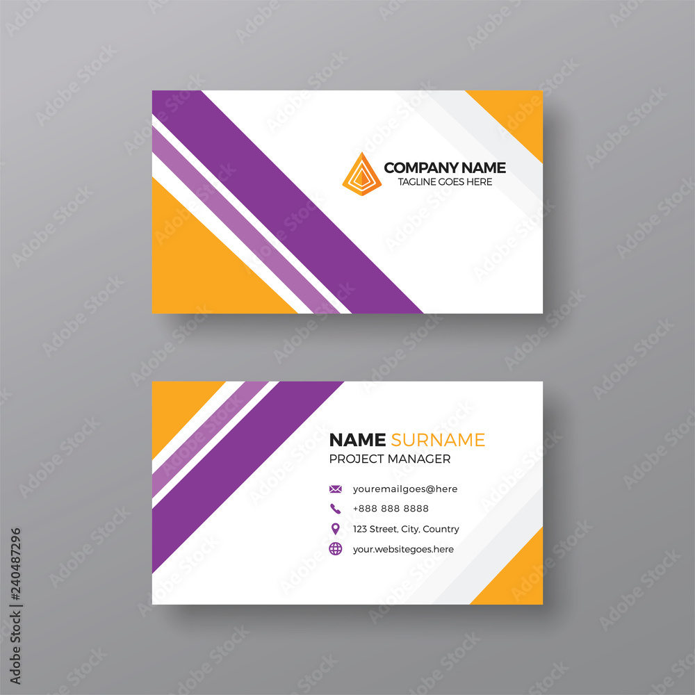 Naklejka premium Creative business card design template