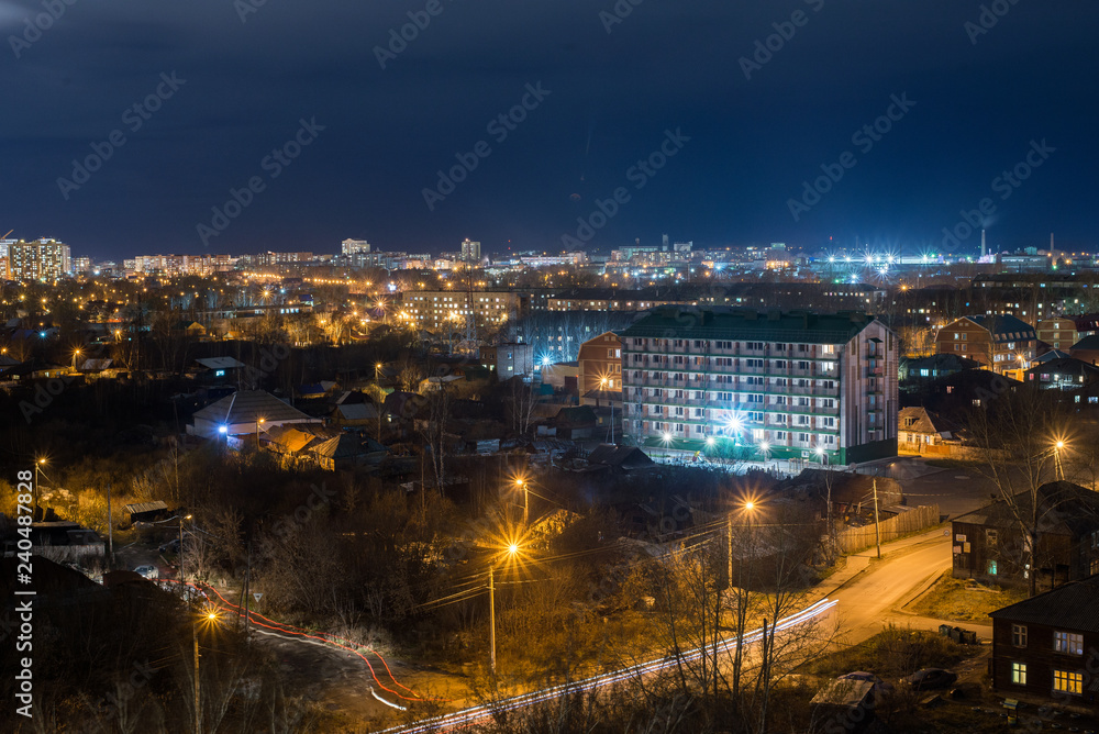 Naklejka premium city at night
