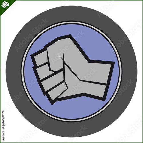 Martial art colored simbol design. Karate emblem.
