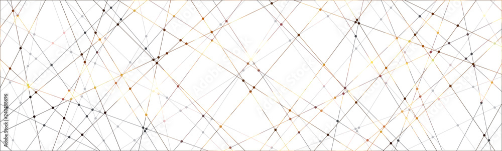Fototapeta premium Line and dot pattern background. Technology concept.