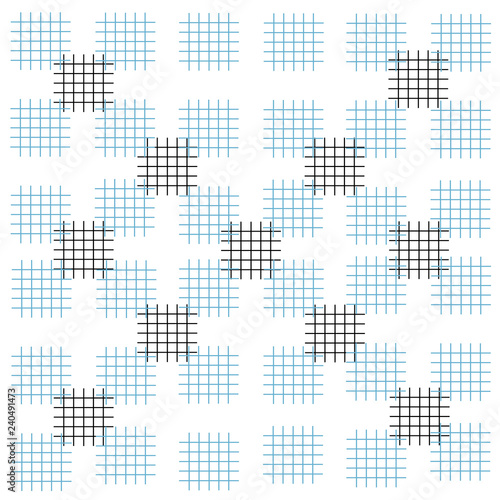 background blue white black strokes squares pattern